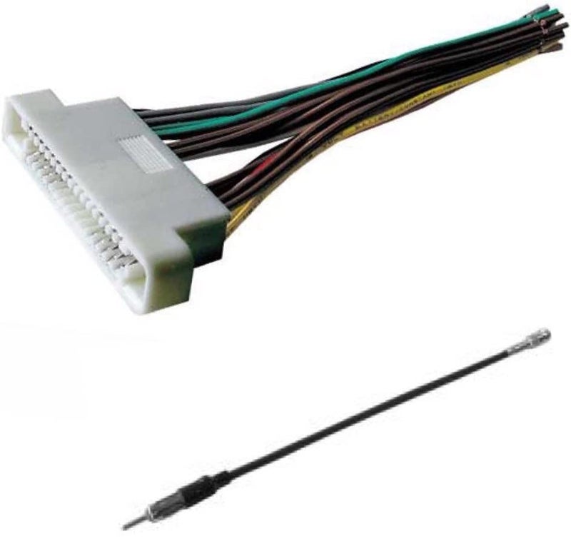 ASC Audio Car Stereo Radio Wire Harness and Antenna Adapter to Aftermarket Radio for Some 2000-2006 Buick Lesabre, 2001-2003 Oldsmobile Aurora, 2000-2005 Pontiac Bonneville- No Factory Bose/Amp
